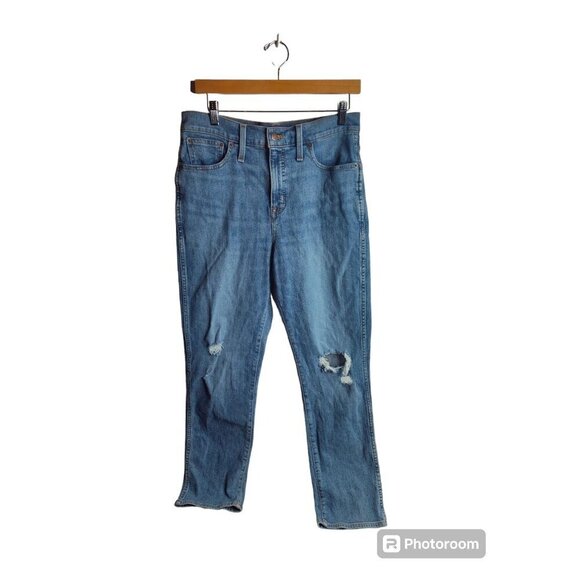 J. Crew Women's High Rise Classic Vintage Jeans, size 29, distressed - Picture 1 of 8